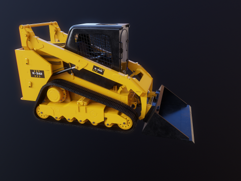 Generic Tracked Skid Steer Loader 3D Model