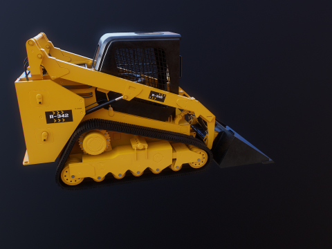 Generic Tracked Skid Steer Loader 3D Model