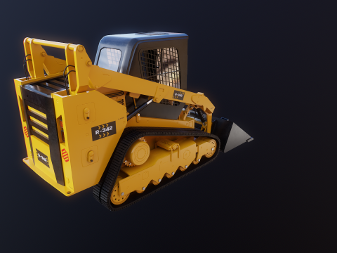 Generic Tracked Skid Steer Loader 3D Model