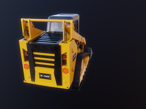 Generic Tracked Skid Steer Loader 3D Model