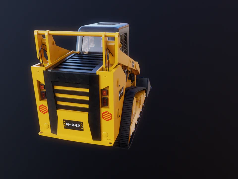 Generic Tracked Skid Steer Loader 3D Model