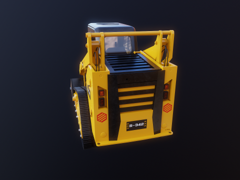 Generic Tracked Skid Steer Loader 3D Model