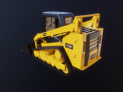 Generic Tracked Skid Steer Loader 3D Model