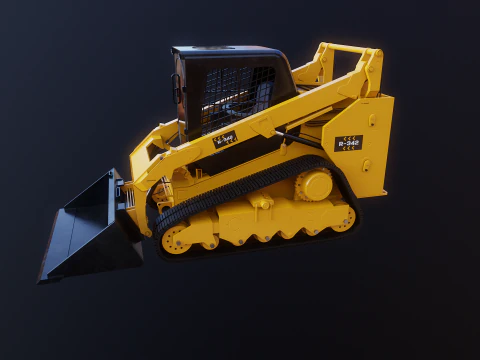 Generic Tracked Skid Steer Loader 3D Model