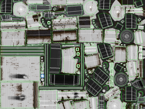 Semirimorchio usato generico con rimorchio a pianale Modello 3D