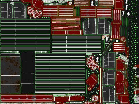 Semirimorchio usato generico con rimorchio a pianale Modello 3D