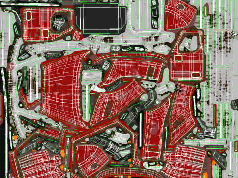 Semirimorchio usato generico con rimorchio a pianale Modello 3D