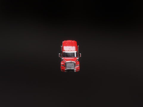 Semirimorchio usato generico con rimorchio a pianale Modello 3D