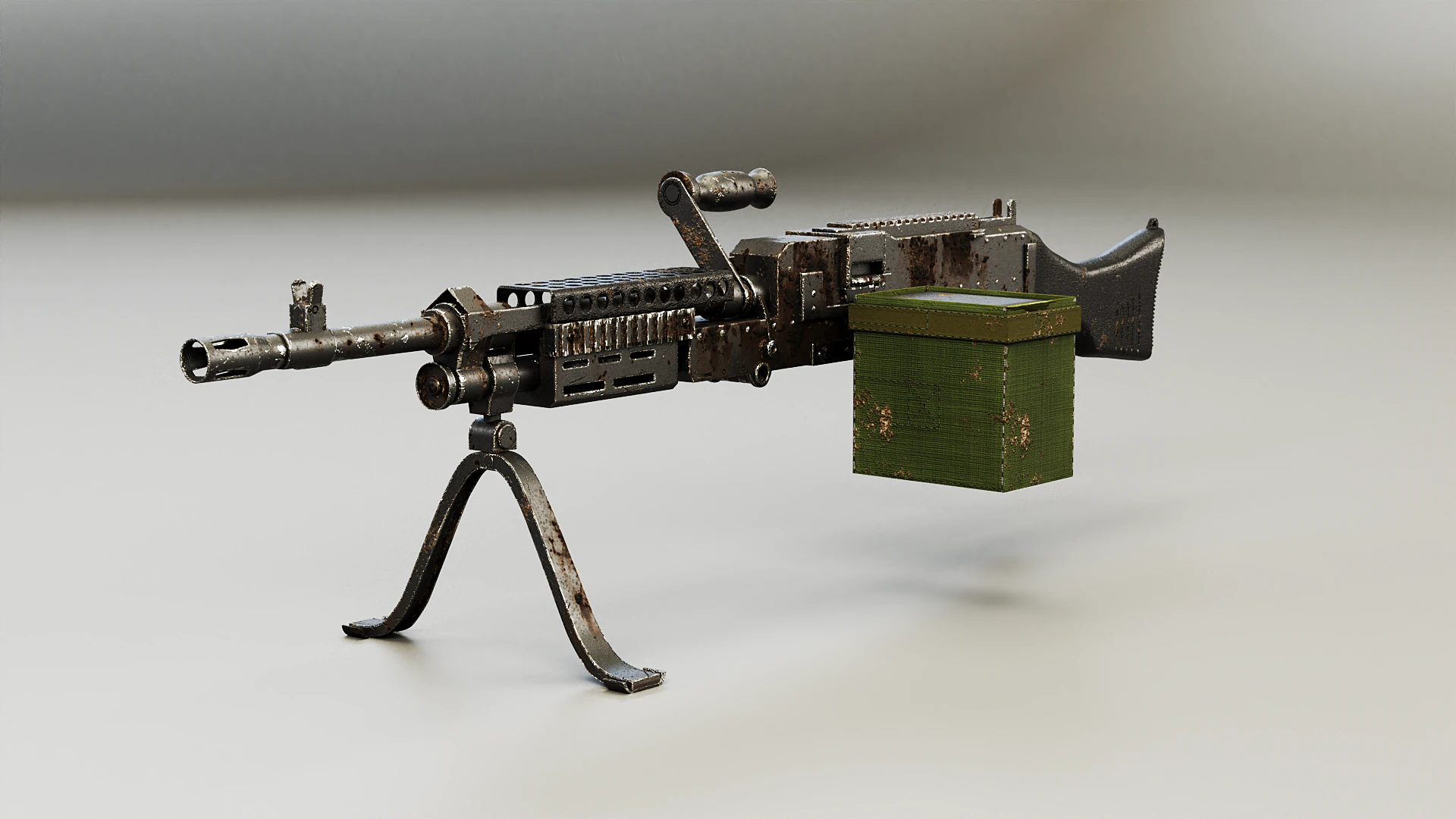 M240 б/в 3D Модель .c4d .max .obj .3ds .fbx .stl .blend 