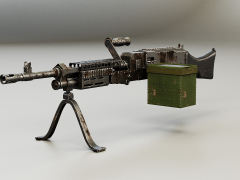 M240 usado Modelo 3D