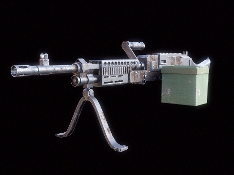 M240 Usato Modello 3D