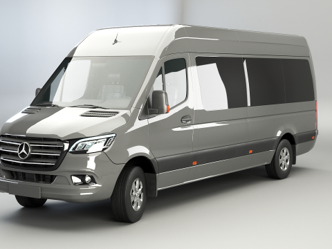 &Ocirc;nibus longo Mercedes Sprinter Modelo 3D