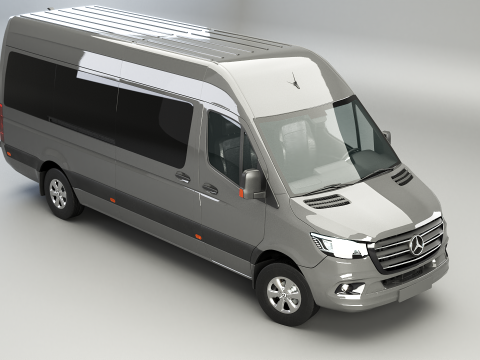 Autobus lungo Mercedes Sprinter Modello 3D