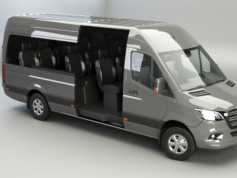 Autobus lungo Mercedes Sprinter Modello 3D
