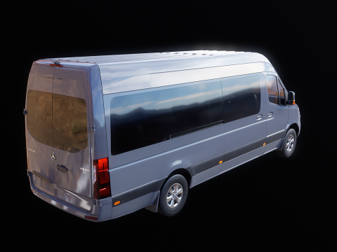 Autobus lungo Mercedes Sprinter Modello 3D