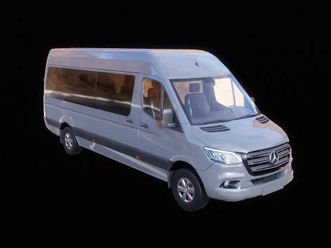 Autobus lungo Mercedes Sprinter Modello 3D