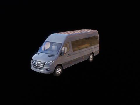 Autobus lungo Mercedes Sprinter Modello 3D