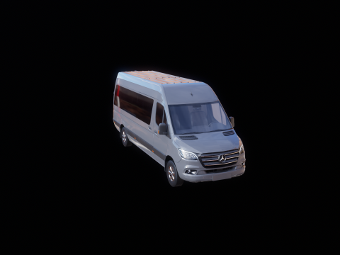 Autobus lungo Mercedes Sprinter Modello 3D