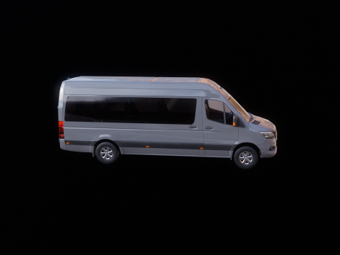 Autobus lungo Mercedes Sprinter Modello 3D