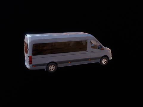 Autobus lungo Mercedes Sprinter Modello 3D