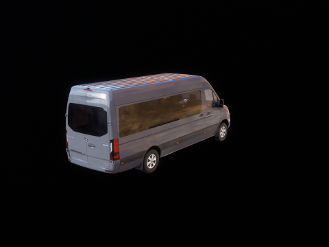 Autobus lungo Mercedes Sprinter Modello 3D