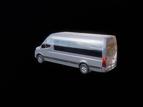 Autobus lungo Mercedes Sprinter Modello 3D