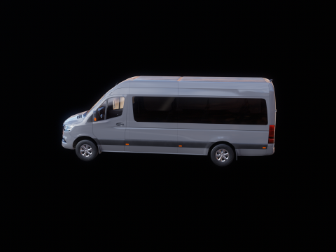 Autobus lungo Mercedes Sprinter Modello 3D