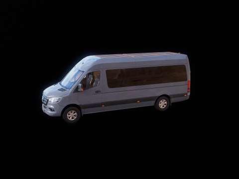 Autobus lungo Mercedes Sprinter Modello 3D