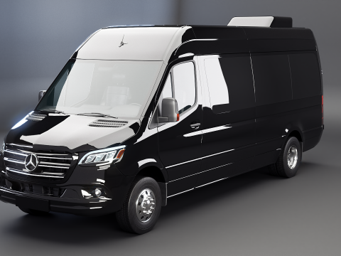 Mercedes Sprinter Long Bus Especifica&ccedil;&atilde;o dos EUA Modelo 3D
