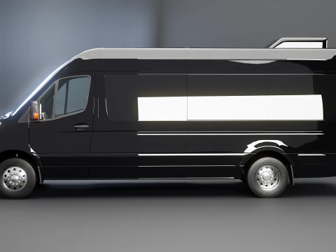 Mercedes Sprinter Long Bus US Spec 3D Model