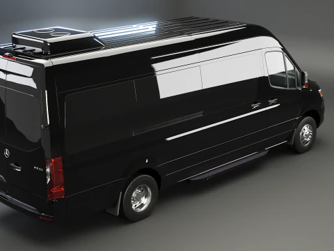 Mercedes Sprinter Long Bus US Spec 3D Model