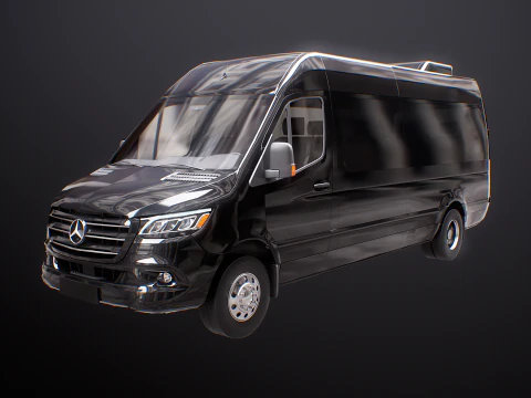 Mercedes Sprinter Long Bus US Spec 3D Model