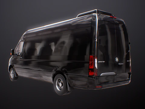 Mercedes Sprinter Long Bus US Spec 3D Model