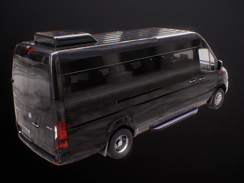 Mercedes Sprinter Long Bus US Spec 3D Model