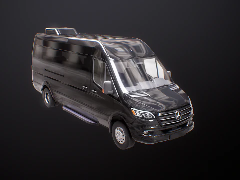 Mercedes Sprinter Long Bus US Spec 3D Model
