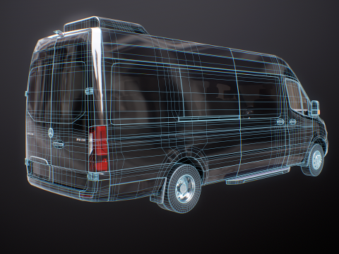 Mercedes Sprinter autobus lungo US Spec Modello 3D