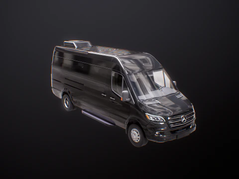Mercedes Sprinter Long Bus US Spec 3D Model