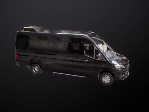 Mercedes Sprinter Long Bus US Spec 3D Model
