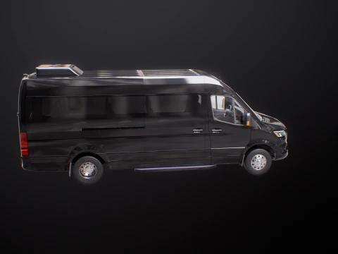 Mercedes Sprinter Long Bus US Spec 3D Model