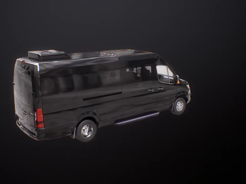 Mercedes Sprinter Long Bus US Spec 3D Model