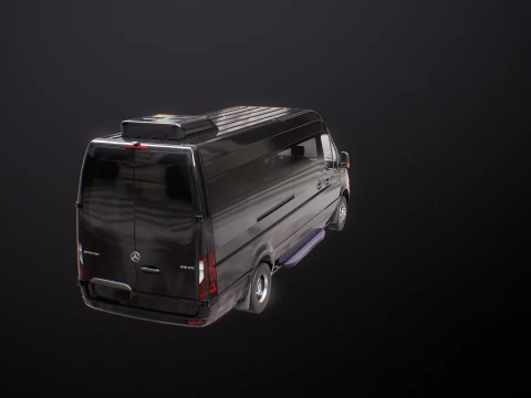 Mercedes Sprinter Long Bus US Spec 3D Model