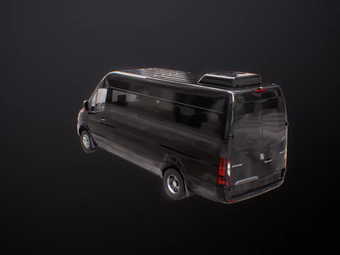 Mercedes Sprinter Long Bus US Spec 3D Model