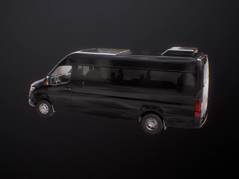 Mercedes Sprinter Long Bus US Spec 3D Model