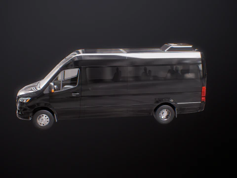 Mercedes Sprinter Long Bus US Spec 3D Model
