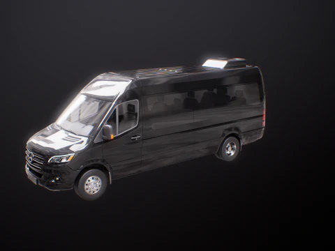 Mercedes Sprinter Long Bus US Spec 3D Model