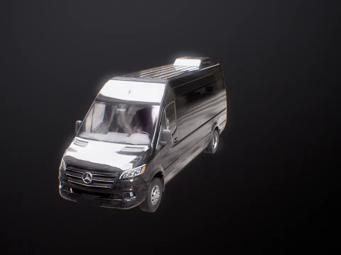 Mercedes Sprinter Long Bus US Spec 3D Model