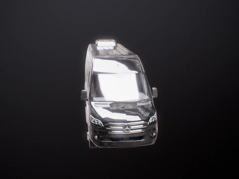 Mercedes Sprinter Long Bus US Spec 3D Model