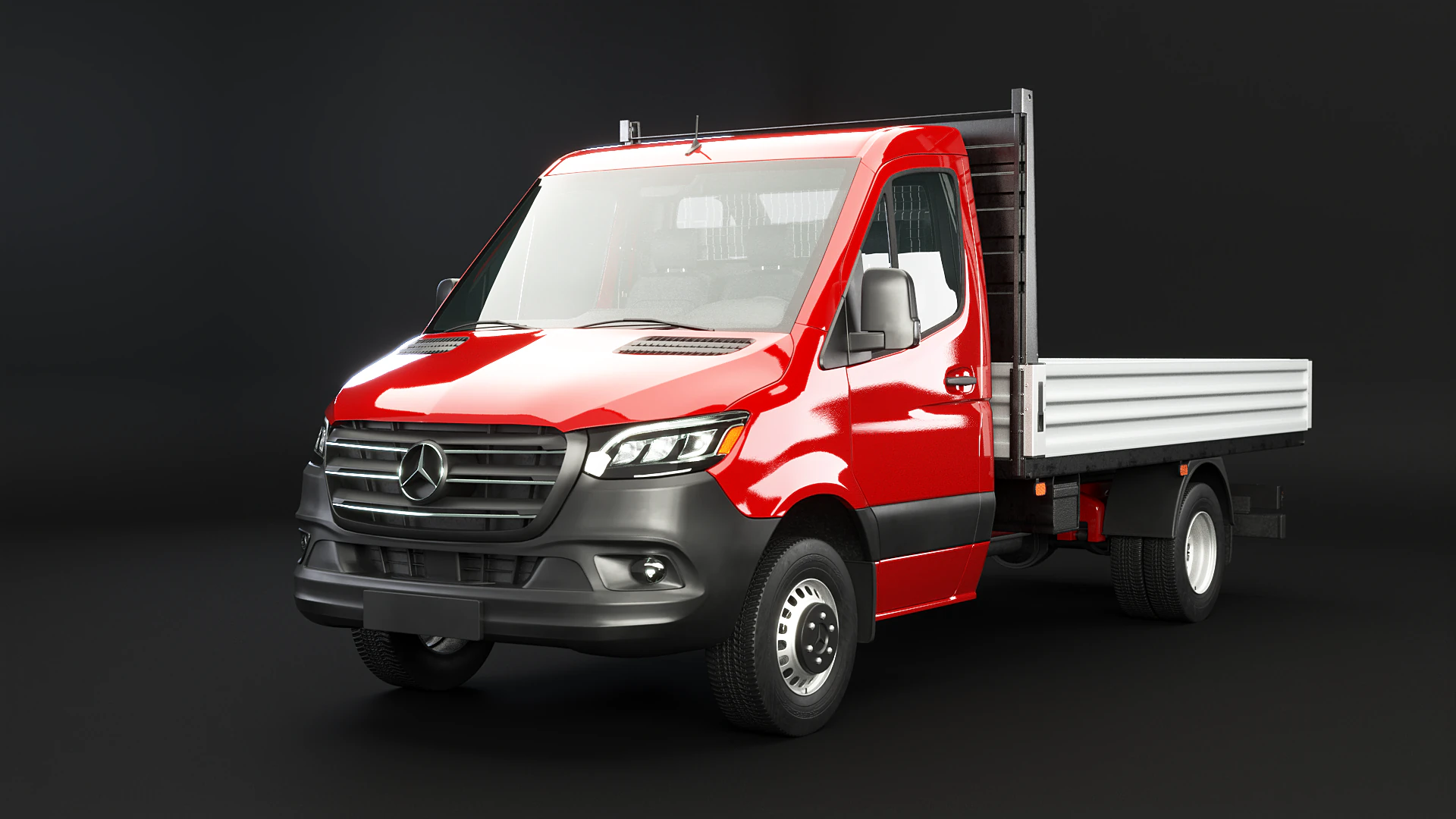 Mercedes Sprinter Pickup Heavy Duty 3D Model .c4d .max .obj .3ds .fbx .stl .blend 