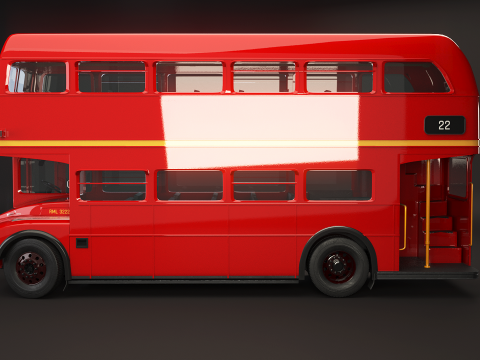 Autobus classico di Londra Routemaster Modello 3D