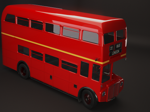 Autobus classico di Londra Routemaster Modello 3D